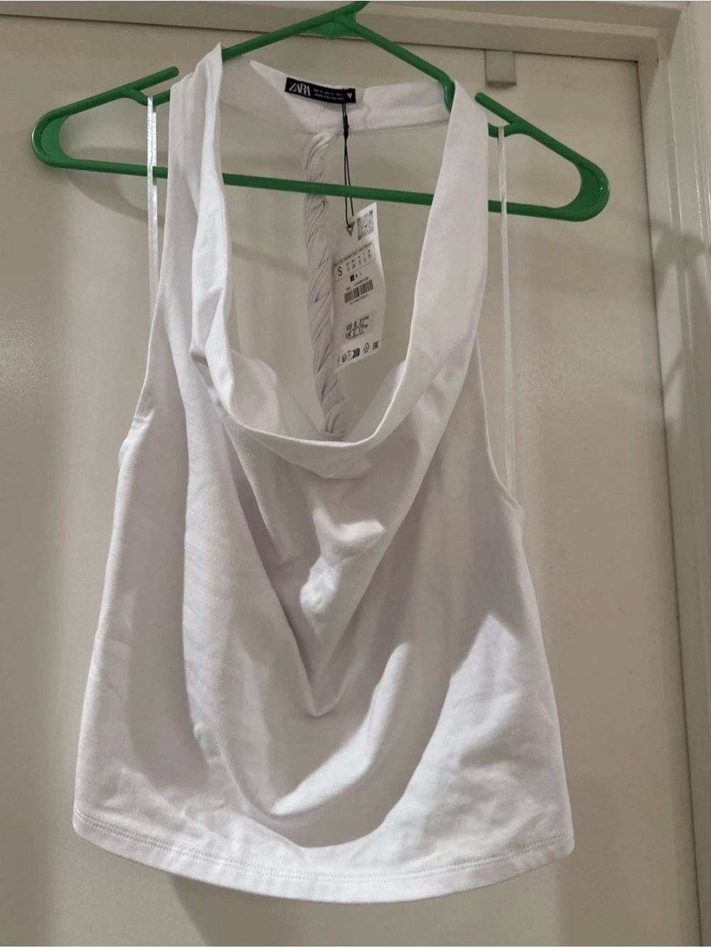 Zara Woman Halter Top Sleeveless Blouse Party Cocktail White Size S